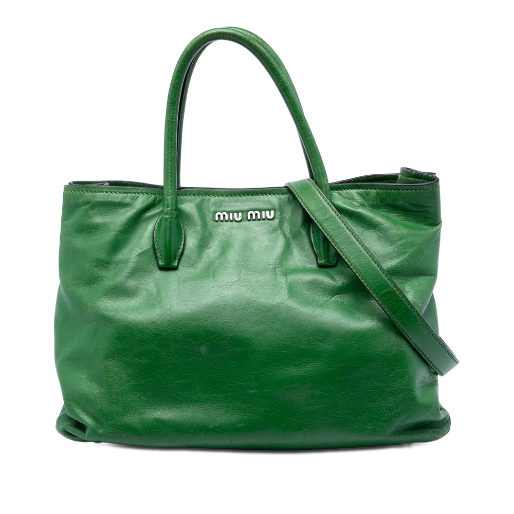 Pre-Loved Miu Miu Vitello Shine Satchel